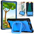 thumbnail image 1 of Dteck Galaxy Tab A7 10.4" 2020 Case (SM-T500/ T505/ T507), 3 in 1 Hybrid Rugged Shockproof Handle Kickstand Case with Shoulder Strap for 2020 10.4-Inch Galaxy Tab A7 Tablet,Black+Blue, 1 of 8