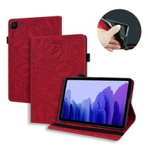 Dteck Galaxy Tab A7 2020 Tablet Case, Folio Case for Samsung Galaxy Tab A7 10.4 inch SM-T500 T505 T507 Embossed PU Leather Flip Stand Case Cover, Red