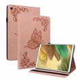 thumbnail image 1 of Dteck Galaxy Tab A7 Lite 8.7 2021 Book Folio Case, Multi-Viewing Angels Embossed Butterfly Florial Stand Case with Elastic Band for Samsung Galaxy Tab A7 Lite 8.7 (2021) SM-T220/T225, Pink, 1 of 3