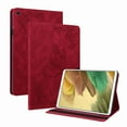 thumbnail image 1 of Dteck Galaxy Tab A7 Lite 8.7 2021 Book Folio Case, Multi-Viewing Angels Embossed Butterfly Florial Stand Case with Elastic Band for Samsung Galaxy Tab A7 Lite 8.7 (2021) SM-T220/T225, Red, 1 of 3
