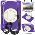 thumbnail image 1 of Dteck for Galaxy Tab A9 Case 8.7 Inch Case, Rugged Case for Samsung Galaxy A9 Tablet Case with 360 Rotating Stand Shoulder Strap Pen Holder, 2023 Model(SM-X110/X115/117), Deep Purple, 1 of 9