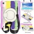 thumbnail image 1 of Dteck for Galaxy Tab A9 Case 8.7 Inch Case, Rugged Case for Samsung Galaxy A9 Tablet Case with 360 Rotating Stand Shoulder Strap Pen Holder, 2023 Model(SM-X110/X115/117), Rainbow Purple, 1 of 9