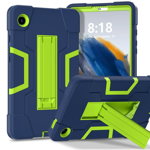 Dteck for Galaxy Tab A9 Case, Heavy Duty Shockproof Rugged Protective Cover with Kickstand for Samsung Galaxy Tab A9 8.7 Inch Tablet 2023 SM-X110/X115/X117,Navy+Green