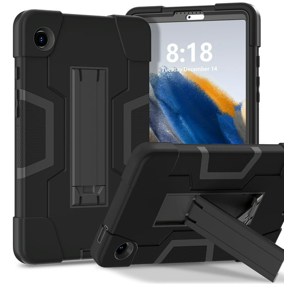 Dteck for Galaxy Tab A9 Case, Heavy Duty Shockproof Rugged Protective Cover with Kickstand for Samsung Galaxy Tab A9 8.7 Inch Tablet 2023 SM-X110/X115/X117,Black
