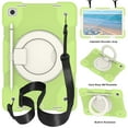 thumbnail image 1 of Dteck Case for Samsung Galaxy Tab A9+/A9 Plus 11Inch 2023, Heavy Duty Shockproof Rugged Cover with Portable Rotation Handle Stand Crossbody Shoulder Strap for Samsung X210/X216/X218,Green, 1 of 9