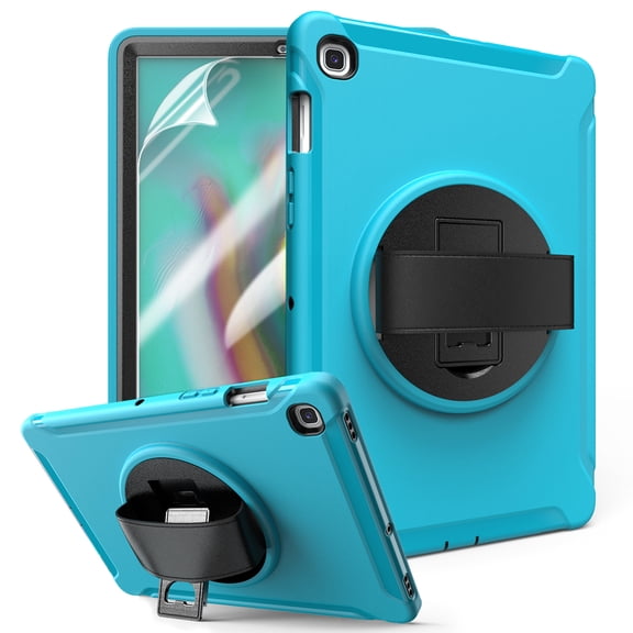 Dteck Galaxy Tab S5e 2019 Case with Soft Screen Protector, 360 Rotating Kickstand Full-Body Impact Resistant Cover with Hand Strap For Samsung Galaxy Tab S5e 10.5 Inch 2019 (SM-T720 /SM-T725), Blue