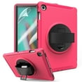thumbnail image 1 of Dteck Galaxy Tab S5e 2019 Case with Soft Screen Protector, 360 Rotating Kickstand Full-Body Impact Resistant Cover with Hand Strap For Samsung Galaxy Tab S5e 10.5 Inch 2019 (SM-T720 /SM-T725), Pink, 1 of 10