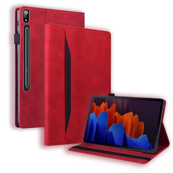 Dteck Galaxy Tab S8 Ultra Case 14.6 Inch 2022 with S Pen Holder Model X900 X906, Slim Multiple Angle Stand Protective Folio Cover for 14.6 in Galaxy Tab S8 Ultra Tablet, Red