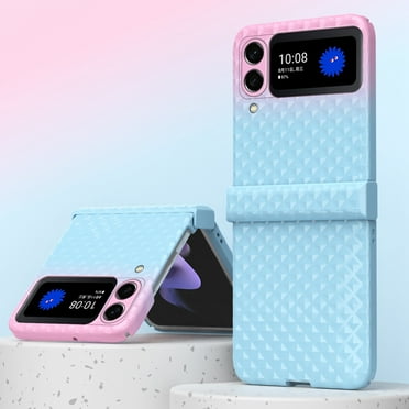 Dteck Galaxy Z Flip 3 5G Case with Hinge Protection, Gradient Hard PC Shell Anti-Drop Non-Slip Full Protection Phone Case for Samsung Galaxy Z Flip3 5G, Blue