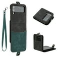 thumbnail image 1 of Dteck Galaxy Z Flip 3 Case, Z Flip 3 5G Case Wallet for Women Men, Slim PU Leather Magnetic Flip Closure Wrist Strap Card Holder Wallet Case for Samsung Galaxy Z Flip 3,Green, 1 of 4