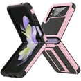 thumbnail image 1 of Dteck for Galaxy Z Flip 4 / Z Flip 3 Case,Shockproof Silicone Rubber with Hard PC Rugged Full Body Protection Phone Cover for Samsung Galaxy Z Flip 3/4,Pink, 1 of 7