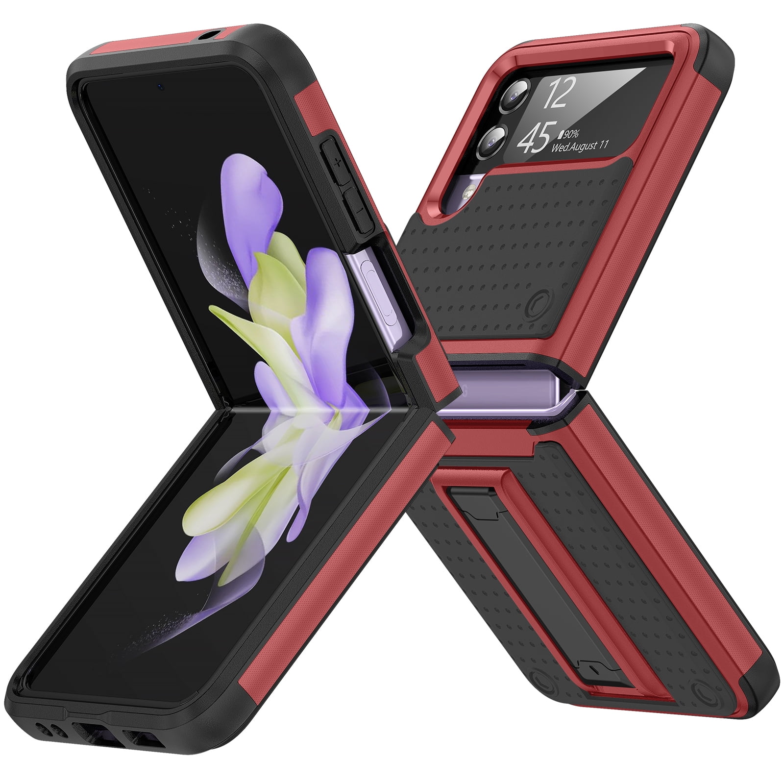 Dteck for Galaxy Z Flip 4 / Z Flip 3 Case,Shockproof Silicone Rubber