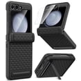 thumbnail image 1 of Dteck for Galaxy Z Flip 6 Case with Hinge Protection & Kickstand & Wireless charging & Bulit-in Outer Screen Protector, Full Body Rugged Cover Non-Slip Case for Samsung Galaxy Flip 6 5G,Black, 1 of 7