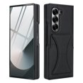 thumbnail image 1 of Dteck for Galaxy Z Fold 4 Case with Card Holder & Invisible Stand, Built-in Tempered Glass Screen Protector, PU Leather Full-Body Protection Anti-Slip Case for Samsung Galaxy Z Fold 4,Black, 1 of 5