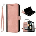 thumbnail image 1 of Dteck Galaxy Z Fold 4 Case, Z Fold4 5G Case Wallet for Women Men, Slim PU Leather Magnetic Flip Closure Wrist Strap Card Holder Wallet Case for Samsung Galaxy Z Fold4,Pink, 1 of 5