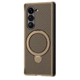 thumbnail image 1 of Dteck for Galaxy Z Fold 5 Case with Inivisible Magnetic Stand, Compatible with MagSafe, Carbon Fiber Pattern Shockproof Slim Phone Cover for Samsung Galaxy Z Fold 5 5G,Brown, 1 of 7