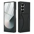 thumbnail image 1 of Dteck for Galaxy Z Fold 6 Case with Card Holder & Invisible Stand, Built-in Tempered Glass Screen Protector, PU Leather Full-Body Protection Anti-Slip Case for Samsung Galaxy Z Fold 6,Black, 1 of 5