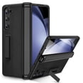 thumbnail image 1 of Dteck for Galaxy Z Fold 6 Phone Case with Kickstand, Full Body Case with Built-in Screen Protector & Magnetic Hinge Protection PU Leather Protective Cover for Samsung Galaxy Z Fold 6 5G,Black, 1 of 6