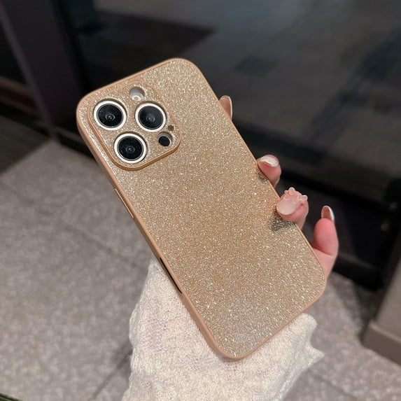 Dteck Glitter Case for iPhone 11 Pro Max, Cute Sparkle Bling Shiny Women Girls Cases Soft TPU Rubber + PC Slim Shockproof Drop Phone Protective Cover, Gold