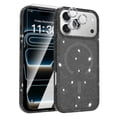 thumbnail image 1 of Dteck Glitter Case for iPhone 17 Pro Max with Diamond Camera Lens Cover and Screen Protector, Compatible with MagSafe, Cute Bling Sparkly Clear Phone Cover,Black, 1 of 7