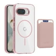 thumbnail image 1 of Dteck for Google Pixel 10 Pro XL, 2 in 1 Detachable Magnetic Card Slot Holder Compatible with Magsafe Accessory Camera Protection Plating Transparent Rugged Anti-Slip Shockproof Cover, Pink, 1 of 5