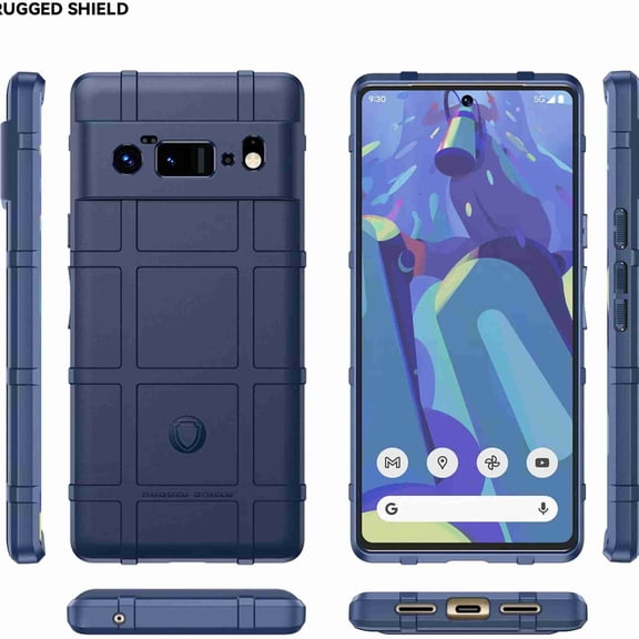 Dteck for Google Pixel 6 Case 2021, Slim Fit Cover Soft Flexible Silicone Rubber Defender Shockproof Anti-Drop Bumper Protective Phone Cover Men Birthday Gift for Google Pixel 6 (Blue)