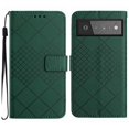 thumbnail image 1 of Dteck for Google Pixel 6 Magnetic Case, Premium PU Leather Folio Flip Wallet Case with Card Holder Cash Slot Lanyard Strap Kickstand Function Embossed Pattern Slim Shockproof Cover, green, 1 of 8