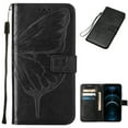thumbnail image 1 of Dteck Google Pixel 6 Wallet Case, Magnetic Closure Flip PU Leather Wrist Strap Credit Card Holder Slots With Kickstand Butterfly Patterned Shockproof Cover For Google Pixel 6, Black, 1 of 10