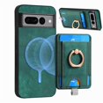 thumbnail image 1 of Dteck for Google Pixel 7 Case, 2 in 1 Magnetic Wallet with Phone Grip, Compatible with MagSafe, Detachable Premium PU Leather Magnetic Case with Card Slots Ring Holder,Green, 1 of 9
