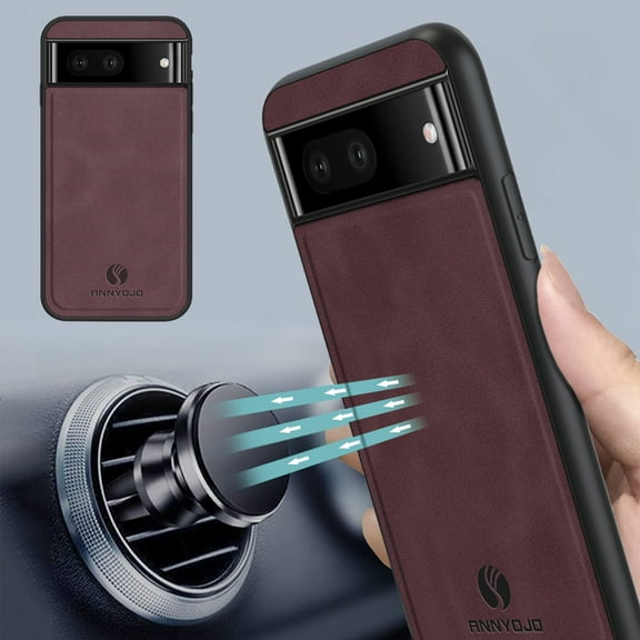 Dteck for Google Pixel 7 Case, Slim Business PU Leather Thin Elegant TPU Bumper Soft Anti-Slip Scratch Resistant Protective Phone Cover Cases for Google Pixe 7,Winered