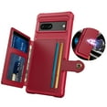 thumbnail image 1 of Dteck for Google Pixel 7 Phone Case, Rugged Shockproof Silicone Bumper PU Leather Back Cover with Flip Card Holder Wallet Protective Case for Google Pixel 7,Red, 1 of 6