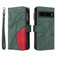 thumbnail image 1 of Dteck Google Pixel 7 Pro 2022 Wallet Phone Case with 9 Card Holder 1 Zipper Coin Wallet Cash Slot Lanyard Flip Leather Flip Folio Protective Cover,Green, 1 of 7