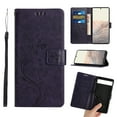 thumbnail image 1 of Dteck Google Pixel 7 Pro Case, Magnetic Closure Wallet RFID Blocking Premium Leather with Card Slots Stand Folio Flip Emboss Wrist Strap Cover for Google Pixel 7 Pro 5G (2022), Purple, 1 of 4