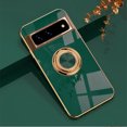 thumbnail image 1 of Dteck for Google Pixel 7 Pro Case with Ring Kickstand, Magnetic Compatible Car Mount, Soft TPU Shockproof Electroplated Protective Phone Case for Google Pixel 7 Pro, Green, 1 of 7