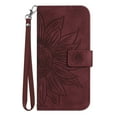 thumbnail image 1 of Dteck for Google Pixel 7 Wallet Case with Wirst Strap, Flower Embossed Premium PU Leather Wallet Flip Protective Phone Case Cover with Card Slots and Stand for Google Pixel 7 2022, Winered, 1 of 6