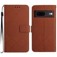 thumbnail image 1 of Dteck for Google Pixel 7A Magnetic Case, Premium PU Leather Folio Flip Wallet Case with Card Holder Cash Slot Lanyard Strap Kickstand Function Embossed Pattern Slim Shockproof Cover, brown, 1 of 8