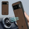 thumbnail image 1 of Dteck for Google Pixel 8 Case, Slim Business PU Leather Thin Elegant TPU Bumper Soft Anti-Slip Scratch Resistant Protective Phone Cover Cases for Google Pixe 8,Brown, 1 of 6