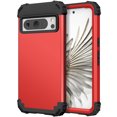 thumbnail image 1 of Dteck for Google Pixel 8 Pro Armor Case, 3 in 1 Heavy Duty Shockproof Hybrid Hard PC Soft Rubber Drop Protection Slim Fit Hybrid Protective Cover Case, red, 1 of 6