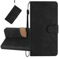 thumbnail image 1 of Dteck for Google Pixel 8 Pro Case with Card Holder, [Kickstand][Wrist Strap][Card Holder Slots] Butterfly Floral Embossed PU Leather Flip Cover for Google Pixel 8 Pro,Black, 1 of 6