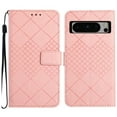 thumbnail image 1 of Dteck for Google Pixel 8 Pro Magnetic Case, Premium PU Leather Folio Flip Wallet Case with Card Holder Cash Slot Lanyard Strap Kickstand Function Embossed Pattern Slim Shockproof Cover, pink, 1 of 8