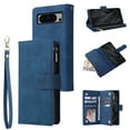thumbnail image 1 of Dteck for Google Pixel 8 Pro Wallet Case, Soft Leather Zipper Wallet Case Magnetic Buckle Flip Cover with 5 Card Slots/Photo Pocks/Lanyard Strap for Google Pixel 8 Pro 2023, blue, 1 of 6