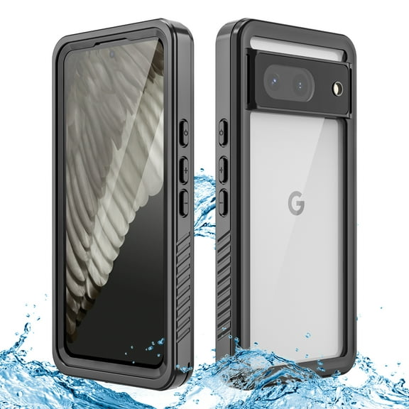 Dteck for Google Pixel 8 Waterproof Case, Dteck IP68 Certified with Built-in Screen Protector Full Body Shockproof Dirtproof Snowproof Rugged Clear Case for Google Pixel 8 2023, Black