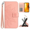 thumbnail image 1 of Dteck for Google Pixel 8A Case Wallet for Women Men Durable Embossed PU Leather Magnetic Folio Flip Stand Wrist Strap Card Holder Shockproof Phone Case,Pink, 1 of 6