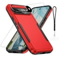 thumbnail image 1 of Dteck for Google Pixel 9 Case with Screen Protector + Camera Lens Protector, ,Heavy Duty Shockproof Full Body Protective Phone Cover for Pixel 9 6.3 Inch 2024,Red Black, 1 of 7