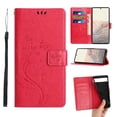 thumbnail image 1 of Dteck for Google Pixel 9 Pro XL Case, Magnetic Closure Wallet RFID Blocking Premium Leather with Card Slots Stand Folio Flip Emboss Wrist Strap Cover for Google Pixel 9 Pro XL 5G (2024), Rose, 1 of 4