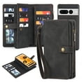 thumbnail image 1 of Dteck for Google Pixel 9 Pro XL Wallet Case with Card Holder, Detachable Magnetic Phone Case with Zipper Pocket PU Leather Wallet Phone Case for Pixel 9 Pro XL for Women Men with Wrist Strap,Black, 1 of 6