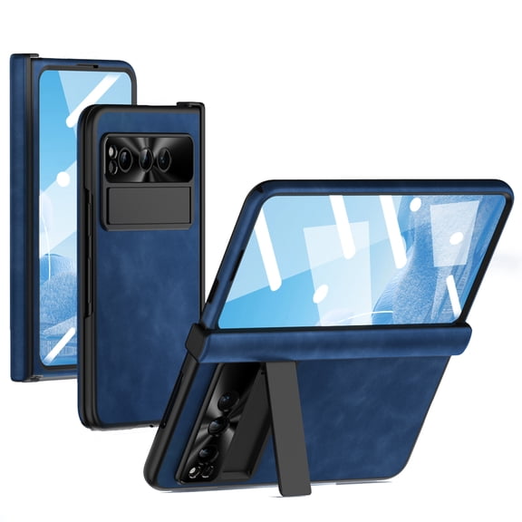 Dteck for Google Pixel Fold Case, Hinge Protection Kickstand Military Grade Drop Protection Full Body Hybrid Shockproof Protective Rugged Cover with Built-in Screen Protector for Pixel Fold,Blue
