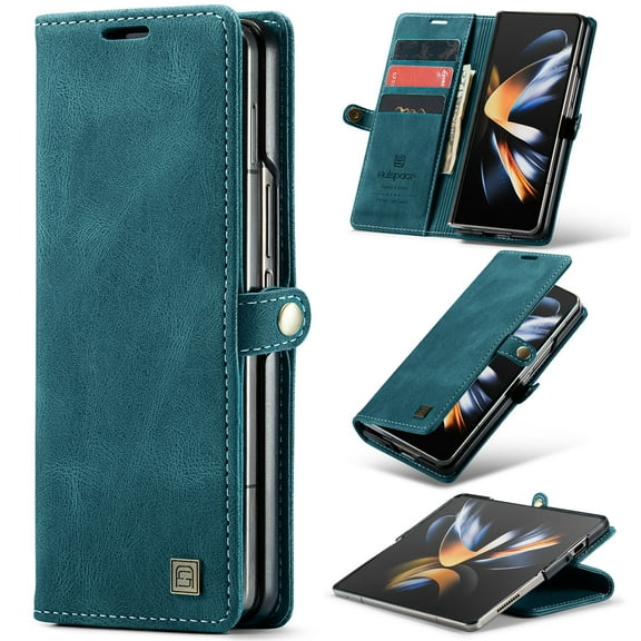 Dteck for Google Pixel Fold Case, Pixel Fold Wallet Case with Credit Card Holder, Magnetic Closure Flip Book PU Leather Protective Cover Women Men for Google Pixel Fold,Blue