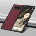thumbnail image 1 of Dteck for Google Pixel Fold Slim Back Case, Luxury Shockproof Business Retro Premium PU Leather Hybrid Case Cover, Anti-Drop Protective Cover with Lens Protection, winered, 1 of 5