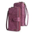 thumbnail image 1 of Dteck Handbag Wallet for Samsung Galaxy A15 5G Case, Zipper Purse Detachable Magnetic Phone Cover Heavy Duty PU Leather Galaxy A15 Wallet Case with Wrist Strap,Winered, 1 of 7